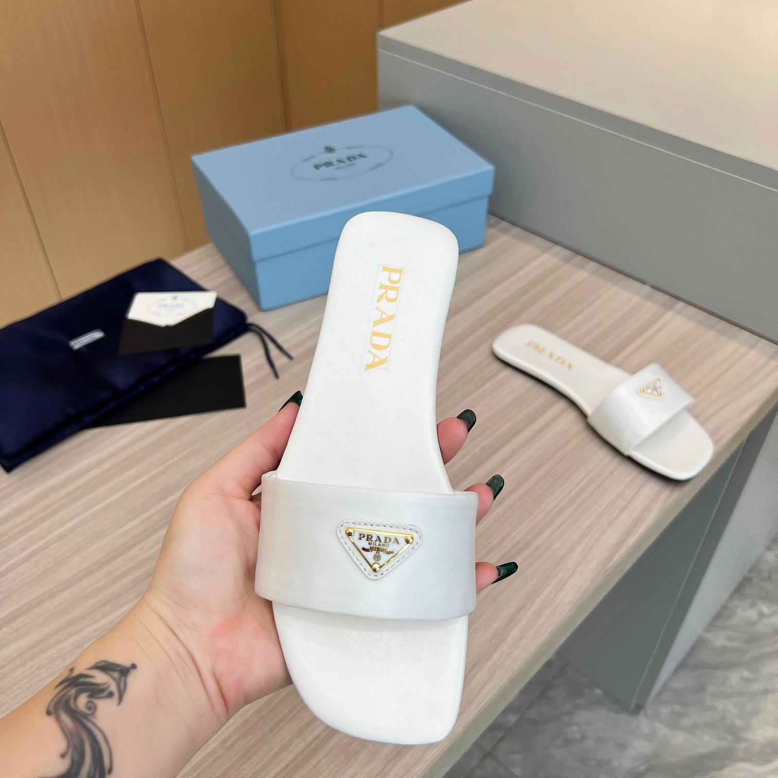 Prada Leather Slides - DopestKickz