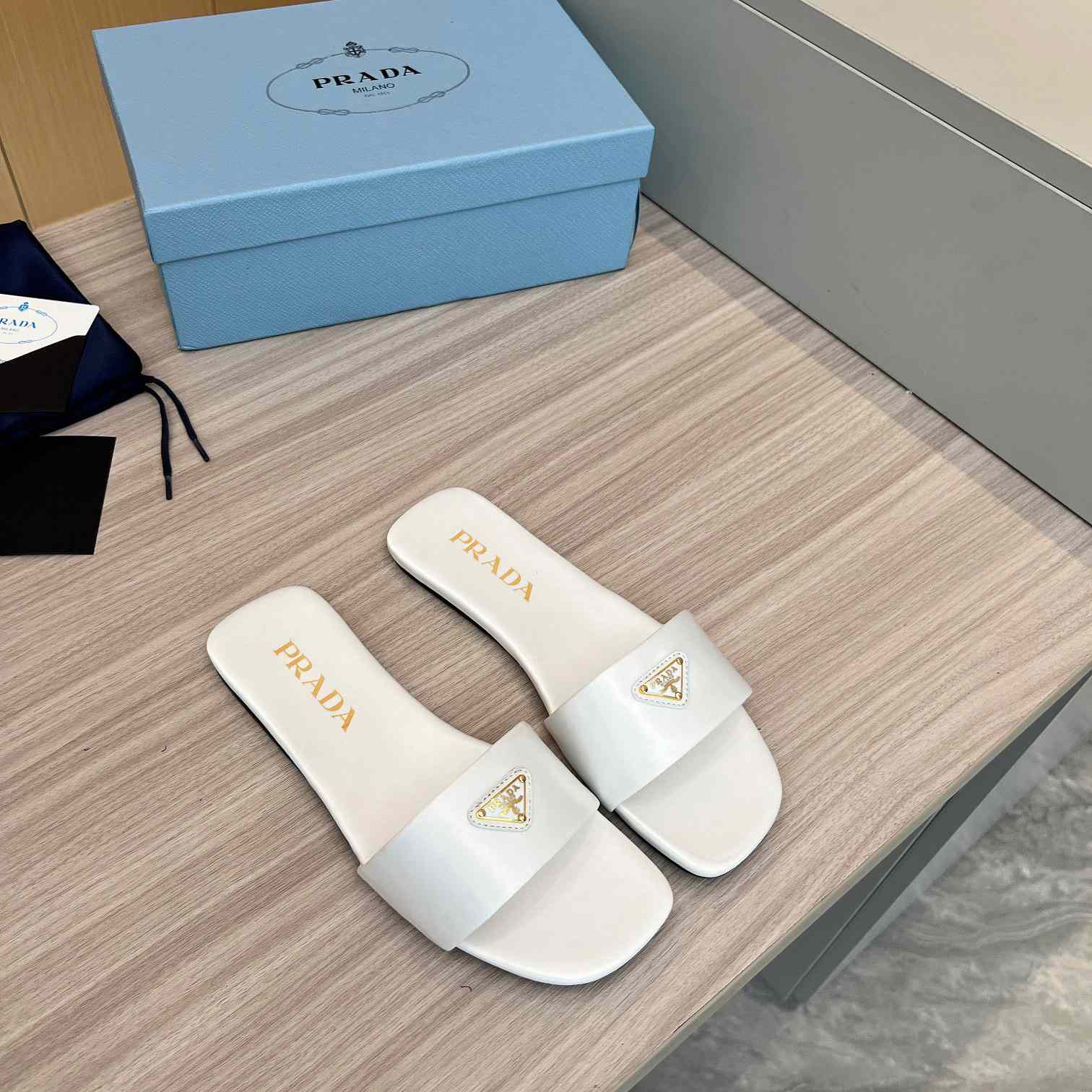 Prada Leather Slides - DopestKickz