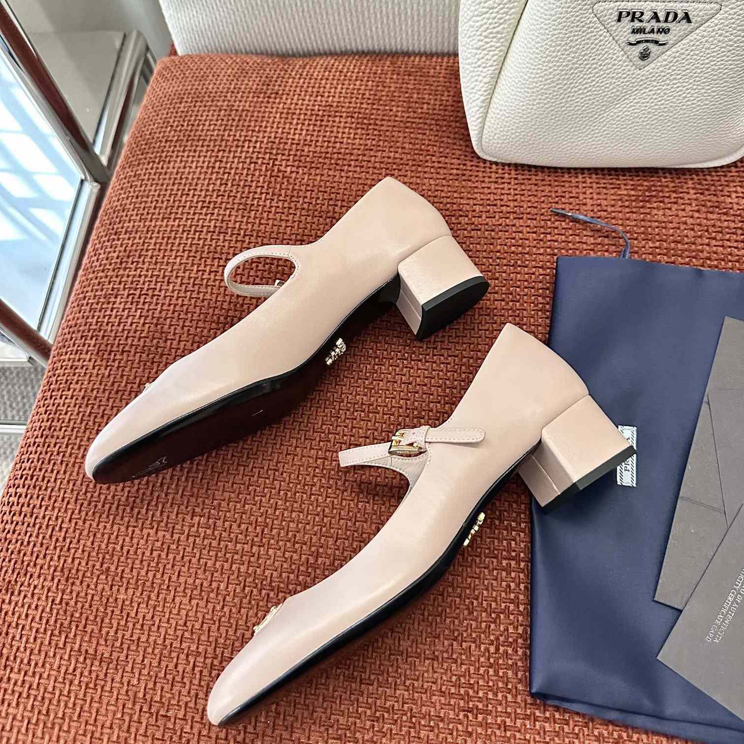 Prada Nappa Leather Mary Jane Pumps - DopestKickz