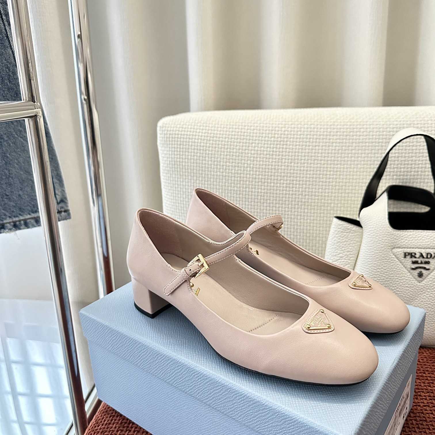 Prada Nappa Leather Mary Jane Pumps - DopestKickz