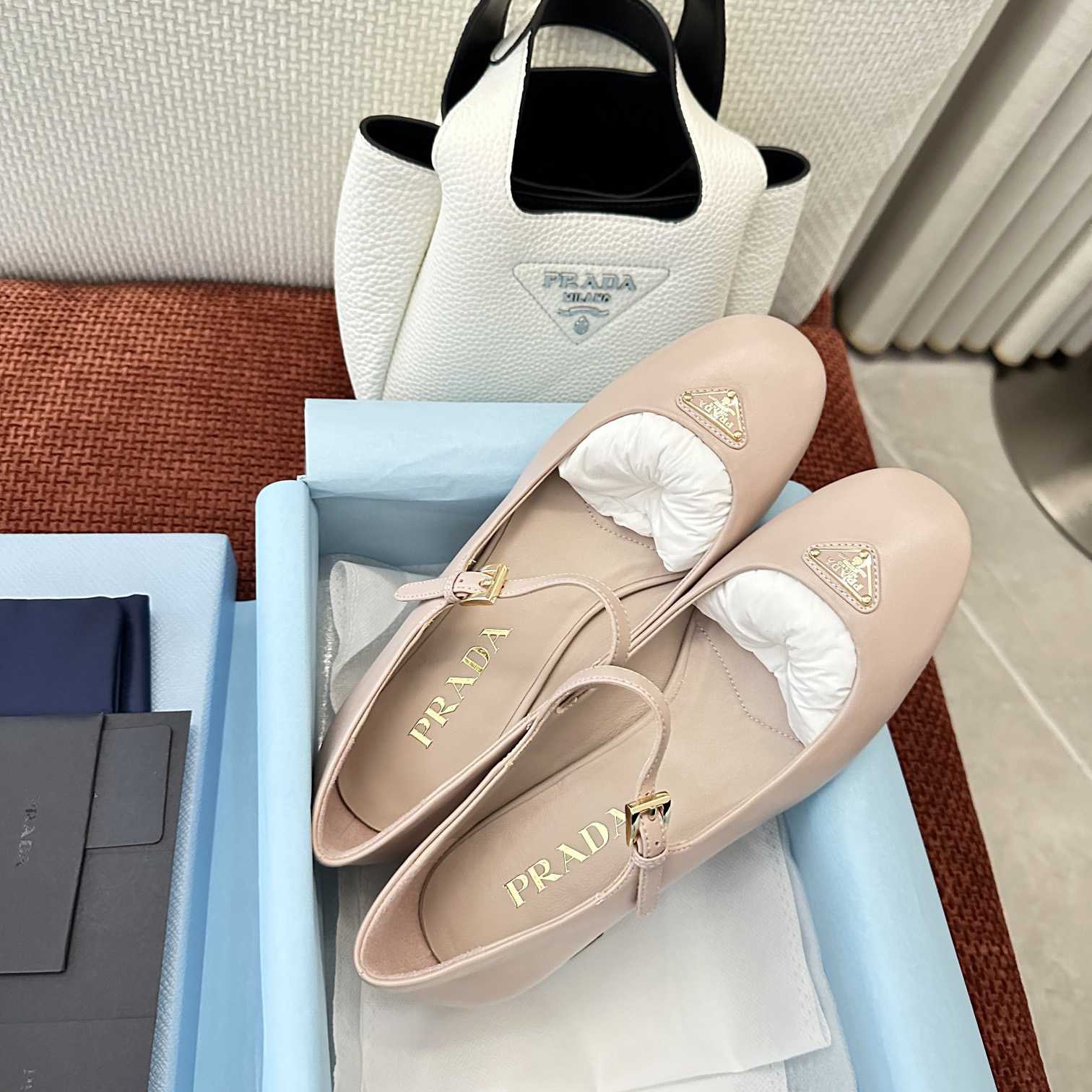 Prada Nappa Leather Mary Jane Pumps - DopestKickz