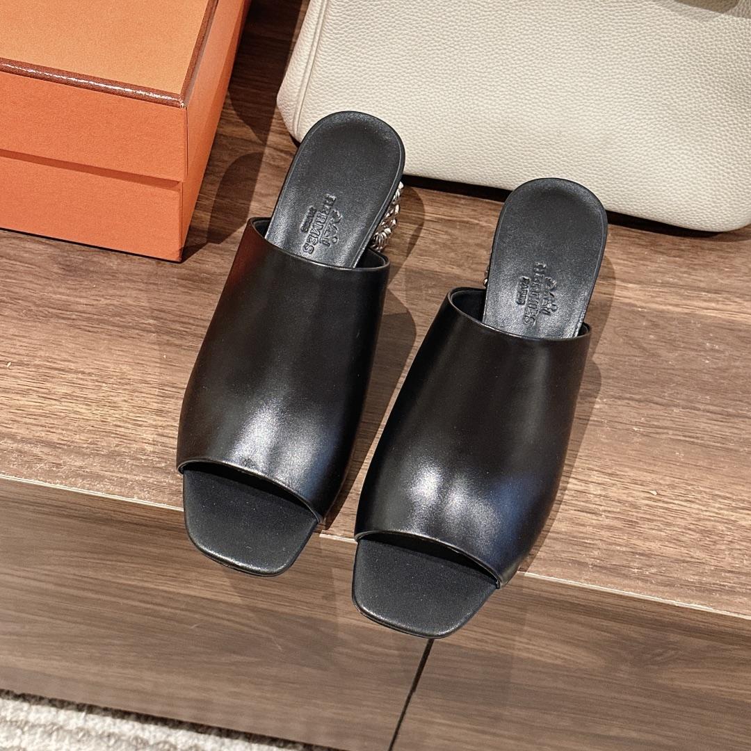 Hermes Glossy 60 Sandal - DopestKickz