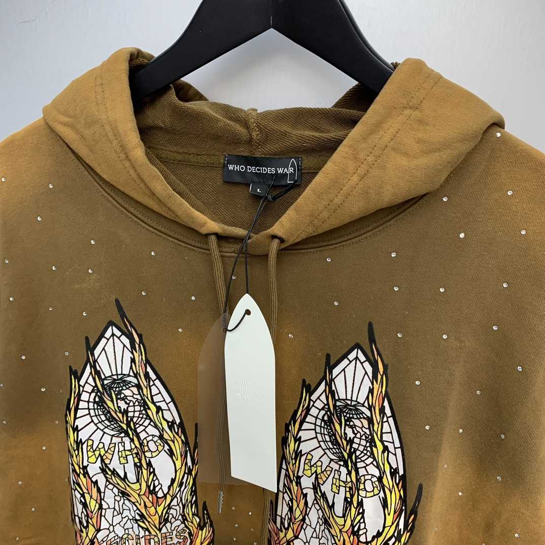 Who Decides War Flame Glass Hooded Sweatshirt - DopestKickz