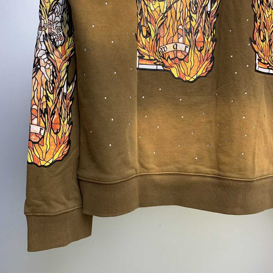 Who Decides War Flame Glass Hooded Sweatshirt - DopestKickz