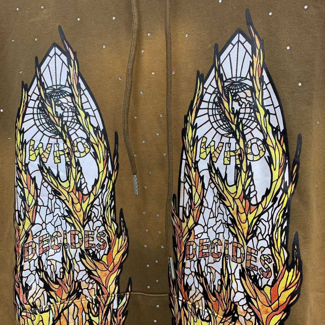 Who Decides War Flame Glass Hooded Sweatshirt - DopestKickz