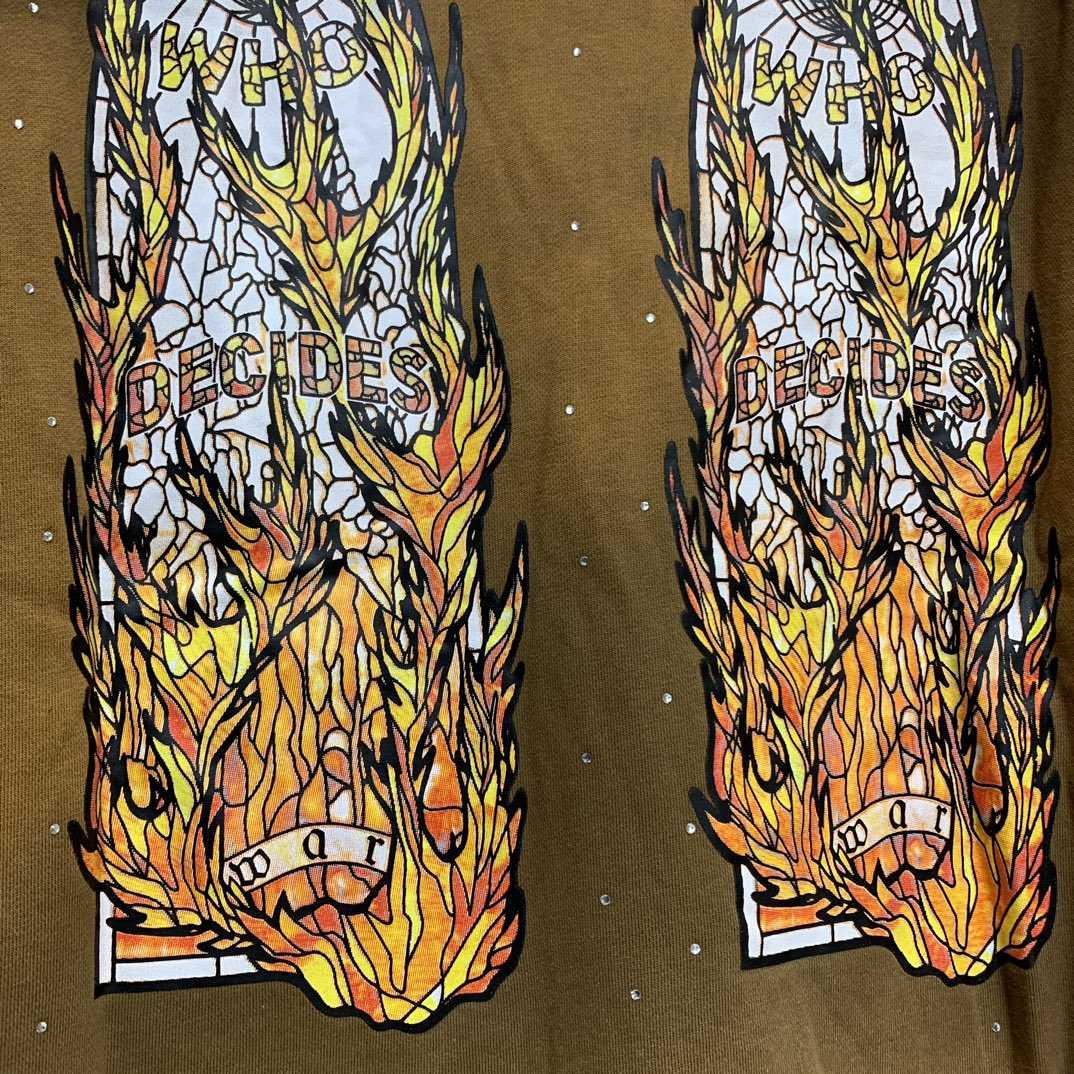 Who Decides War Flame Glass Hooded Sweatshirt - DopestKickz
