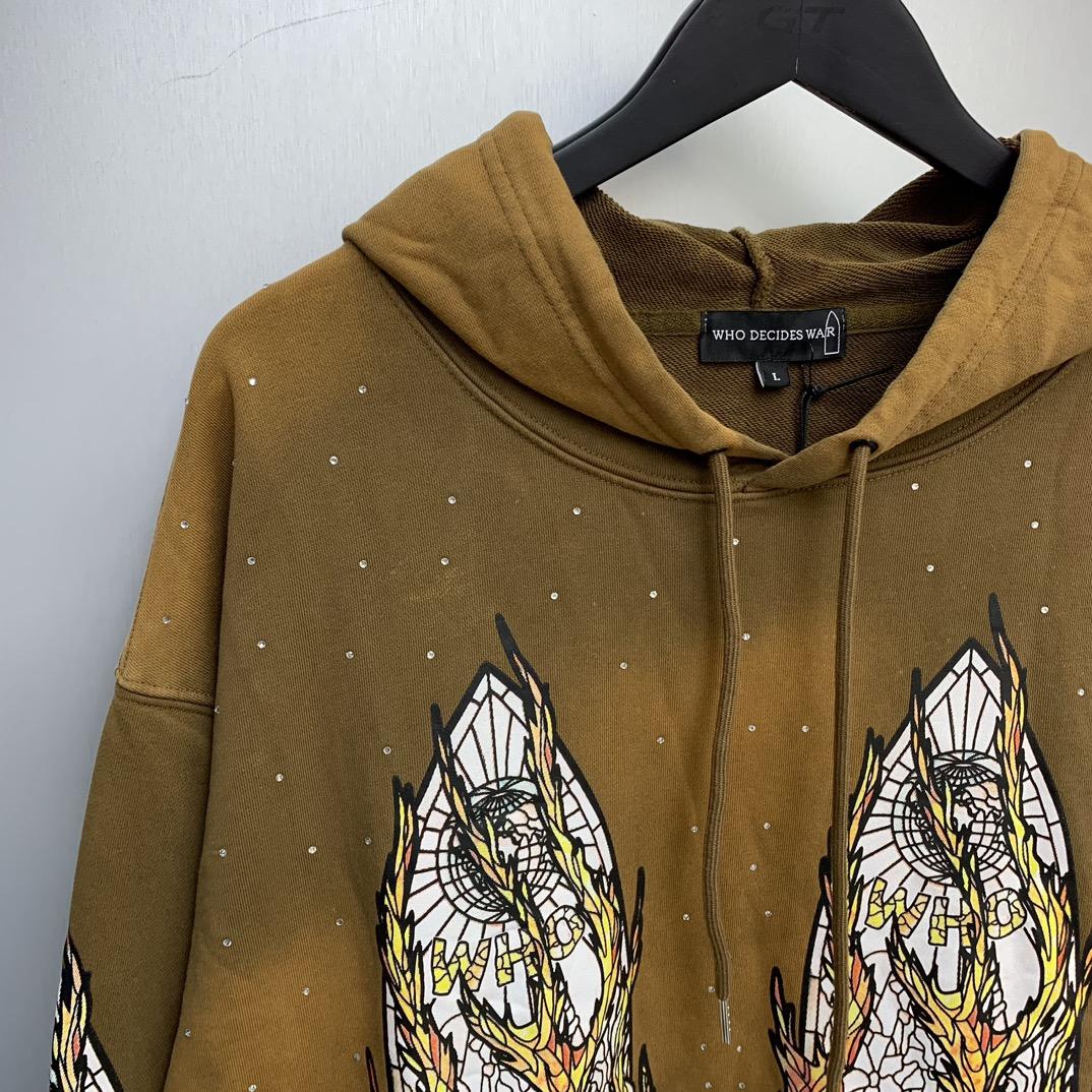 Who Decides War Flame Glass Hooded Sweatshirt - DopestKickz