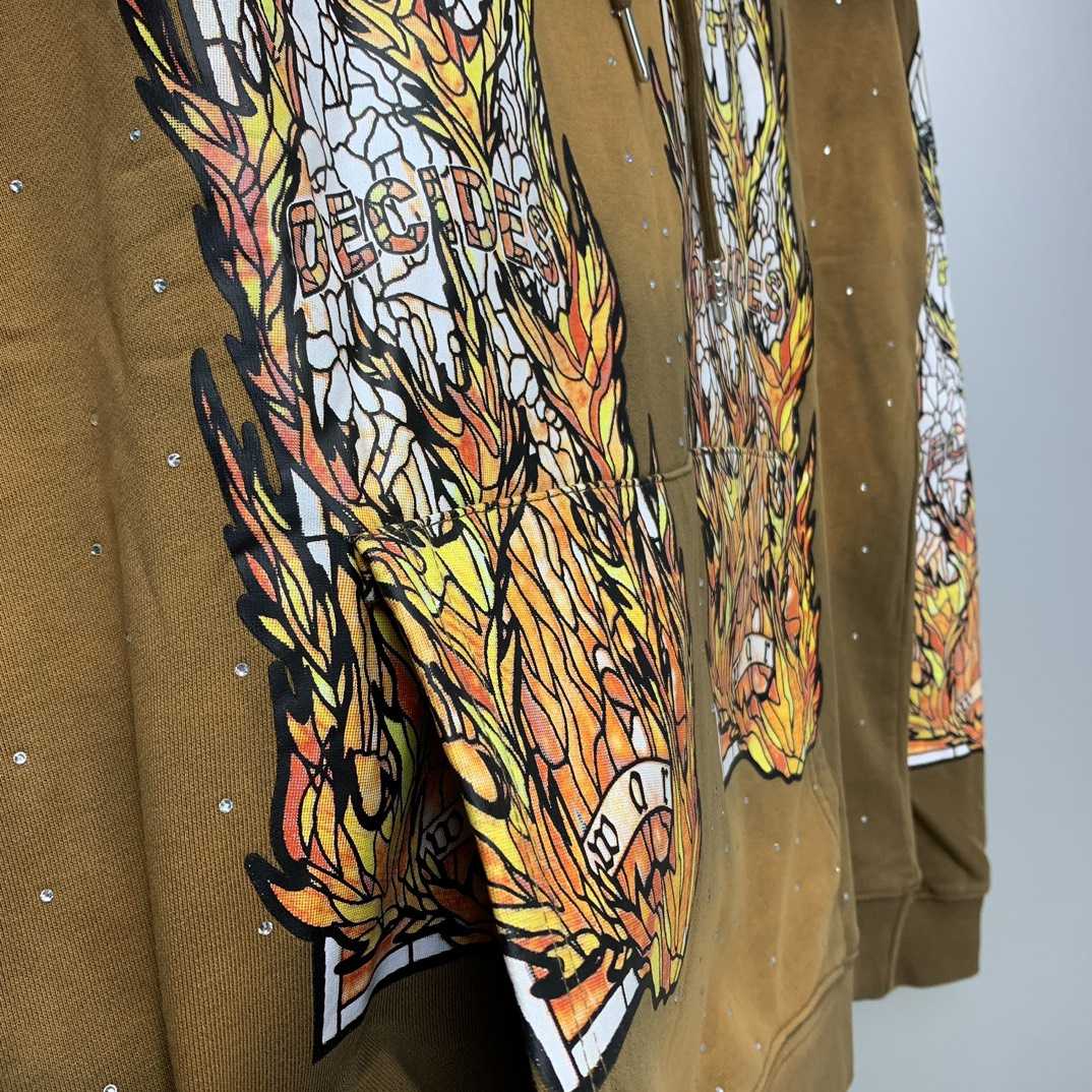 Who Decides War Flame Glass Hooded Sweatshirt - DopestKickz