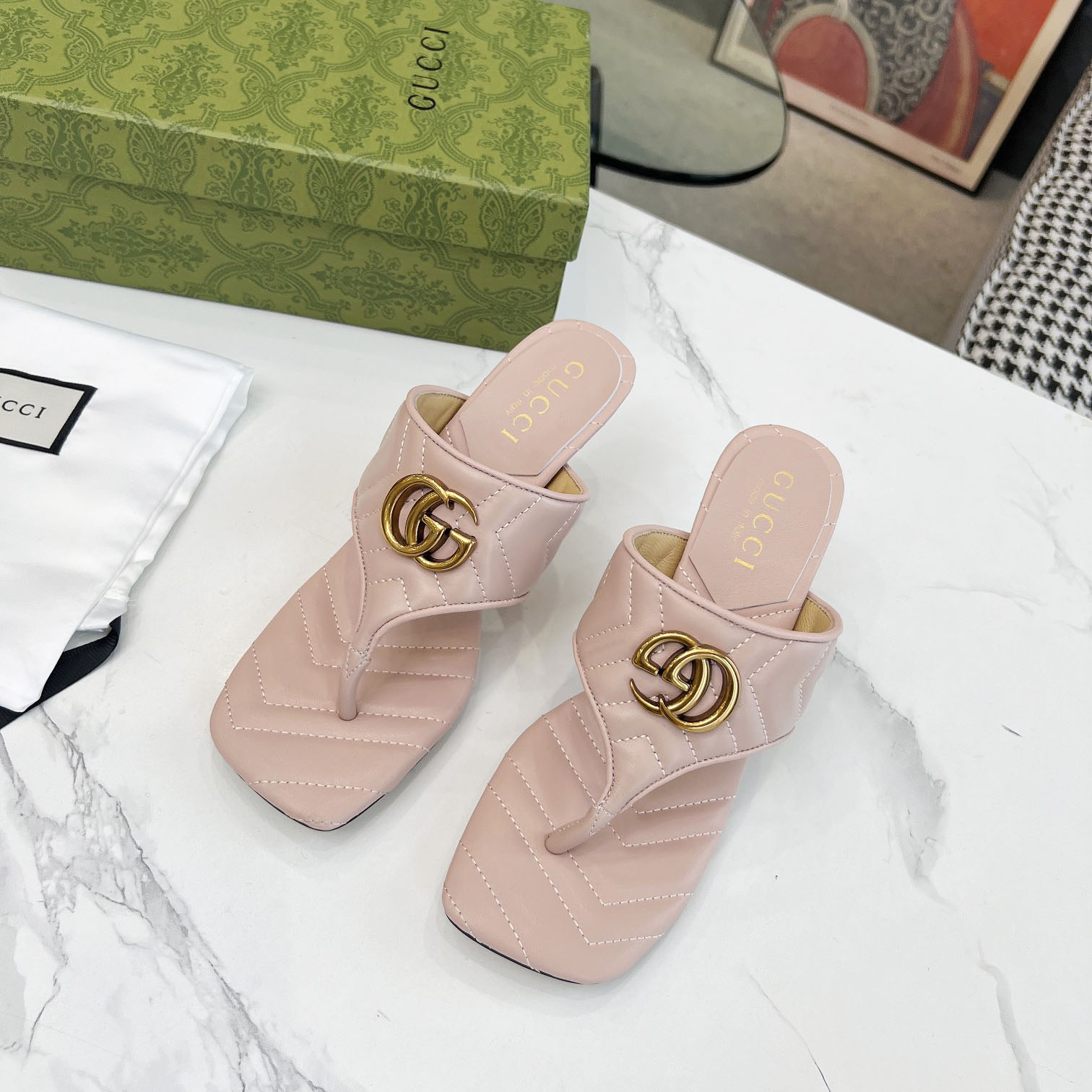 Gucci Women's Double G thong sandal - DopestKickz