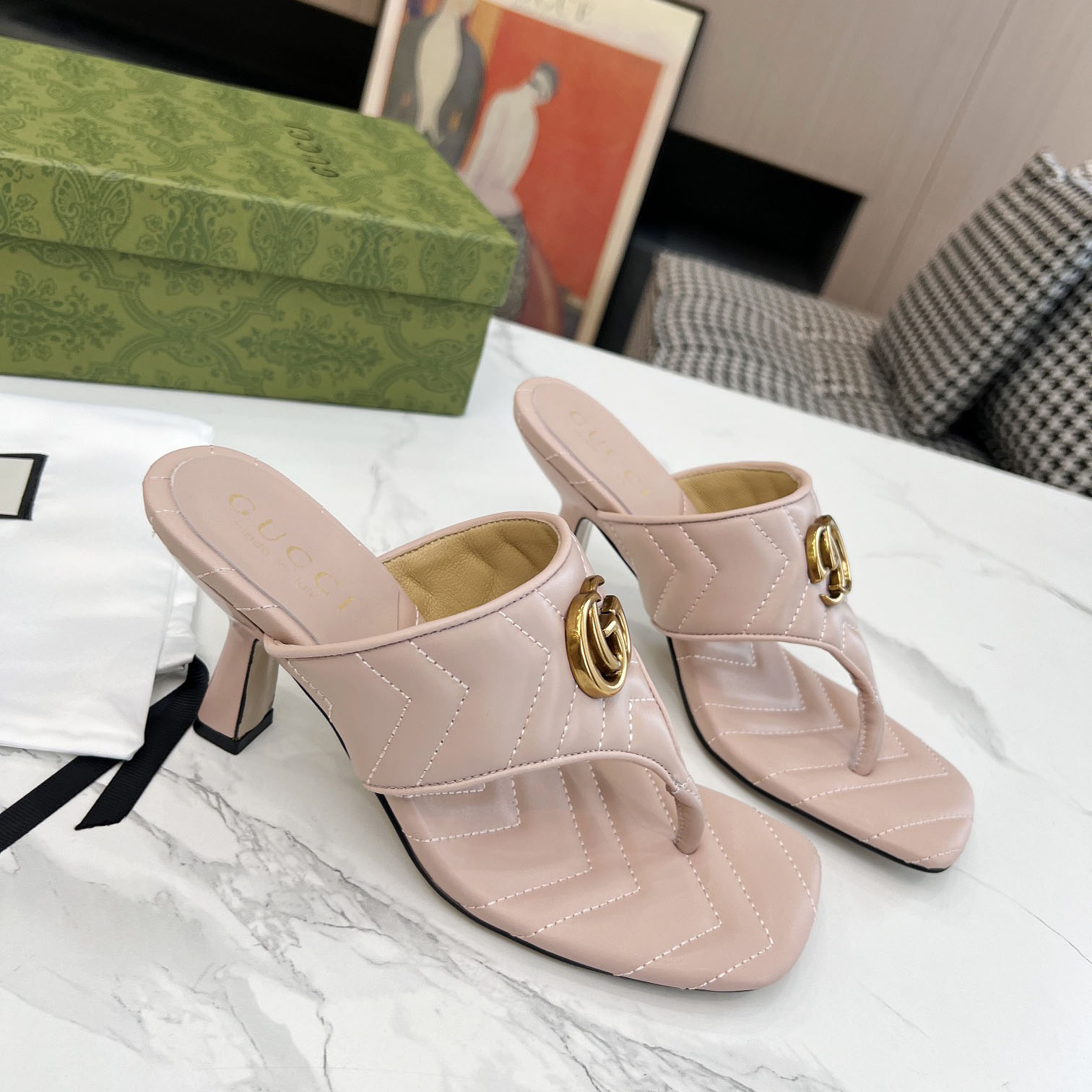 Gucci Women's Double G thong sandal - DopestKickz