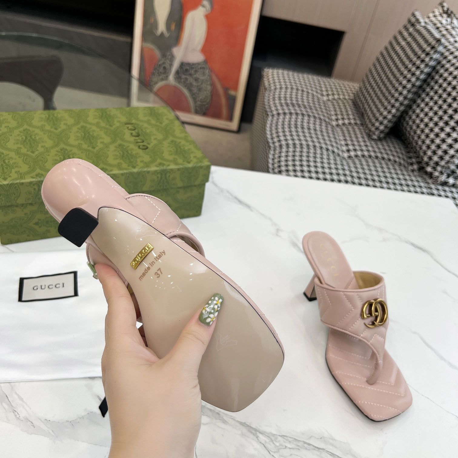 Gucci Women's Double G thong sandal - DopestKickz