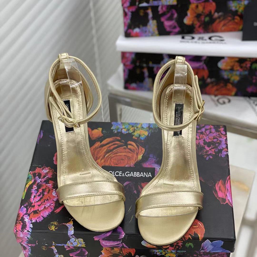 Dolce & Gabbana Keira Baroque DG Heel Sandals  90mm - DopestKickz