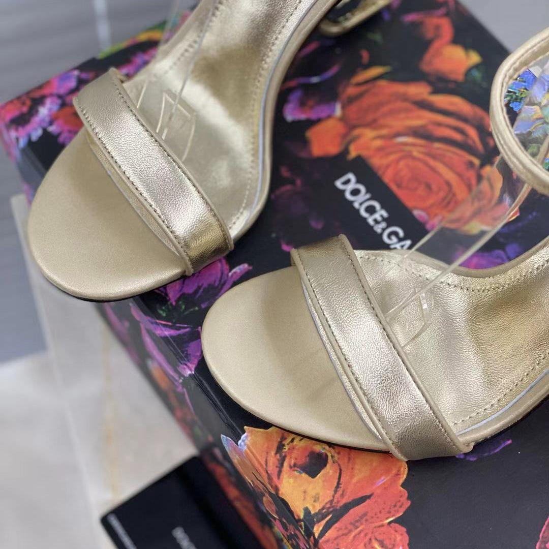 Dolce & Gabbana Keira Baroque DG Heel Sandals  90mm - DopestKickz