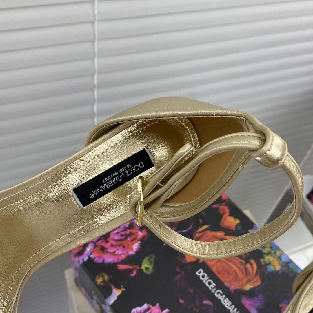 Dolce & Gabbana Keira Baroque DG Heel Sandals  90mm - DopestKickz