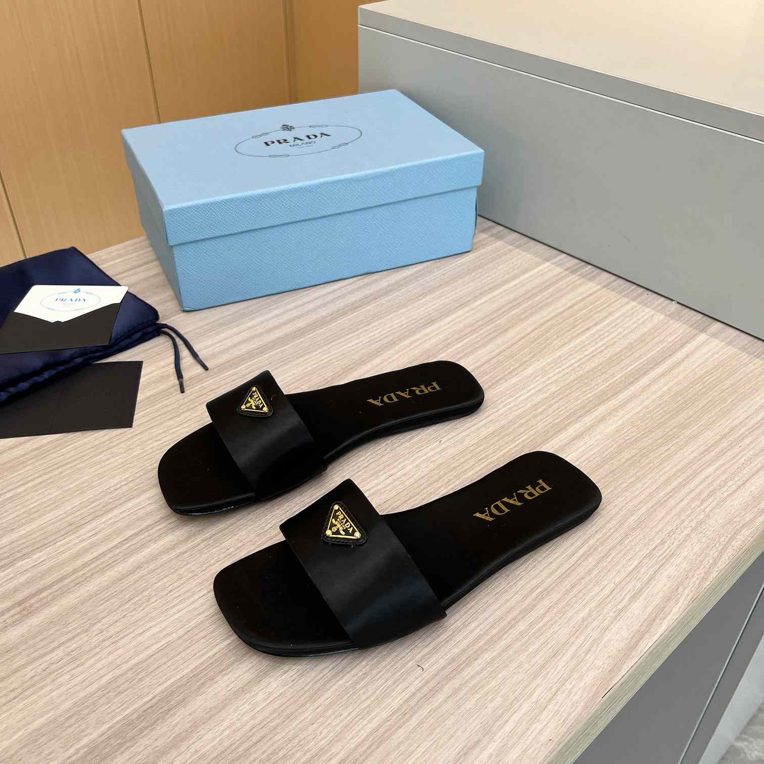 Prada Leather Slides - DopestKickz