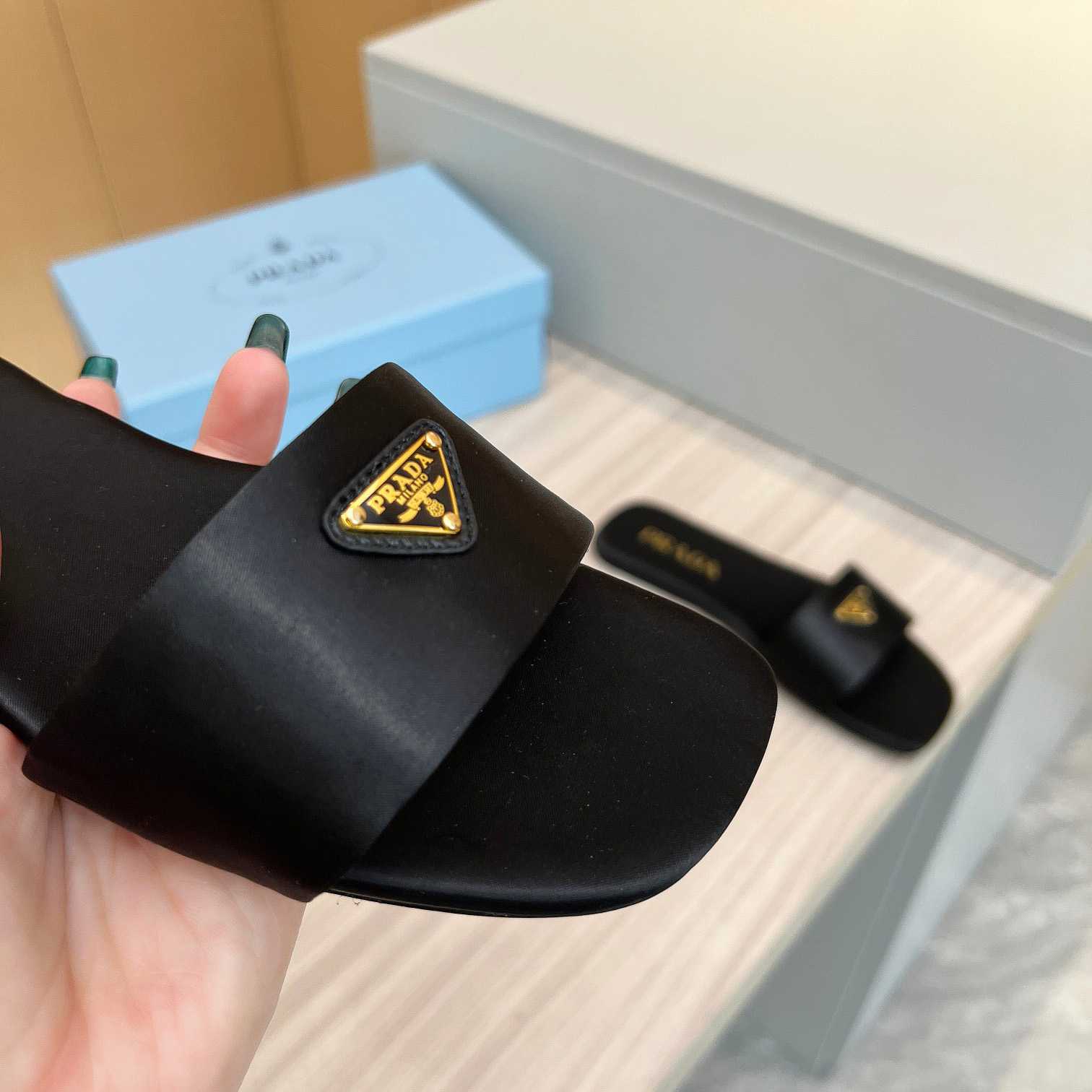 Prada Leather Slides - DopestKickz
