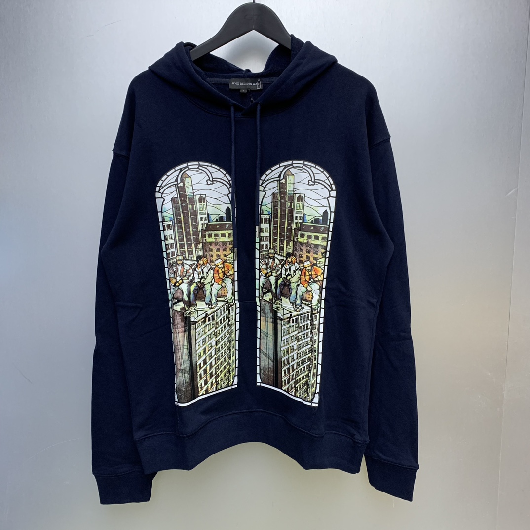 Who Decides War Diplomats Hooded Sweatshirt In Navy - DopestKickz