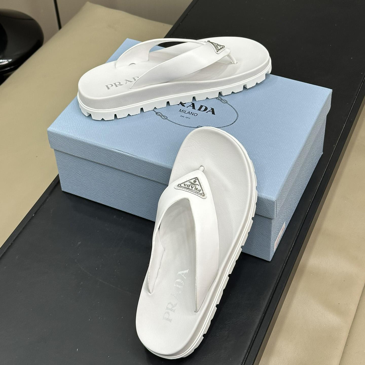 Prada Rubber Thong Sandals - DopestKickz