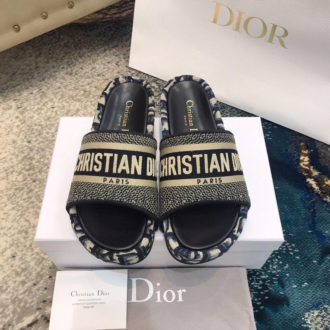 Dior Oblique D-Way Platform Sandals - DopestKickz