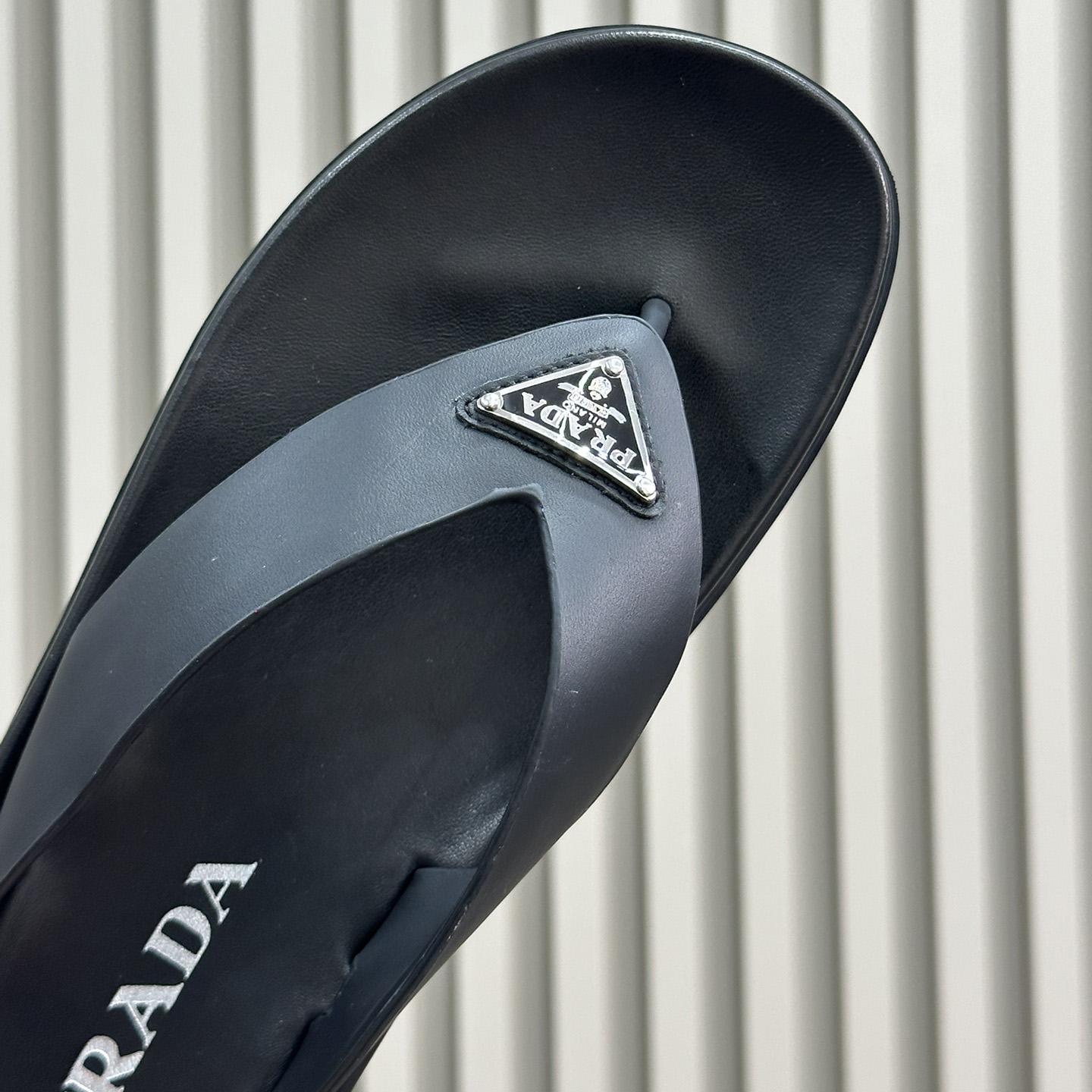 Prada Rubber Thong Sandals - DopestKickz
