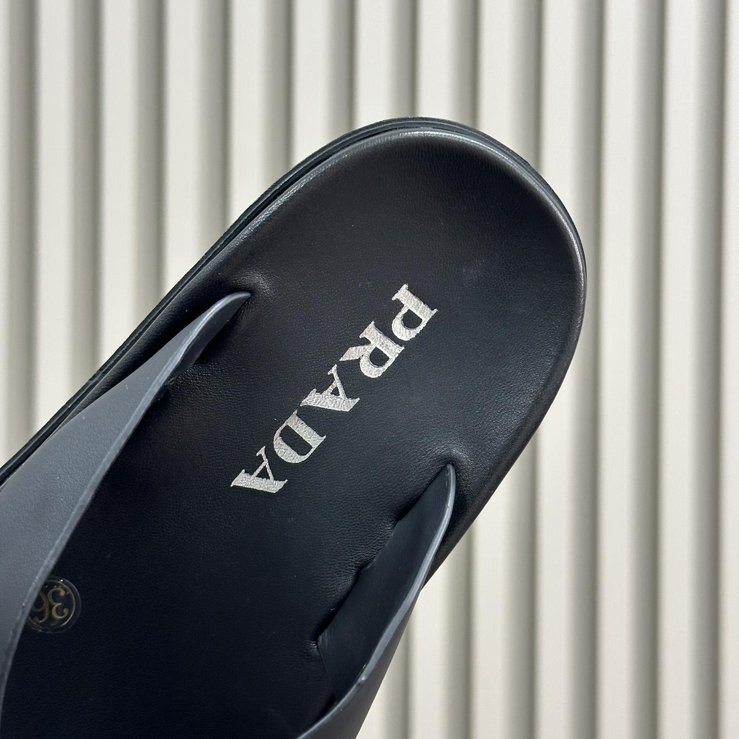 Prada Rubber Thong Sandals - DopestKickz