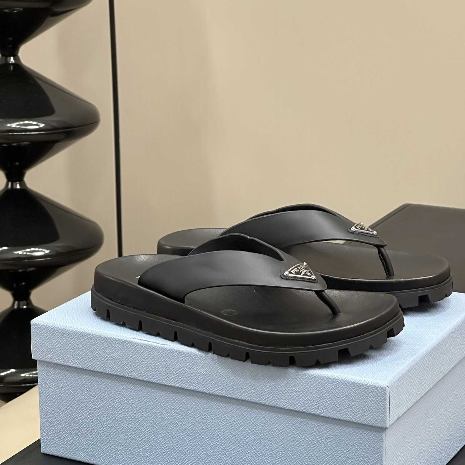 Prada Rubber Thong Sandals - DopestKickz