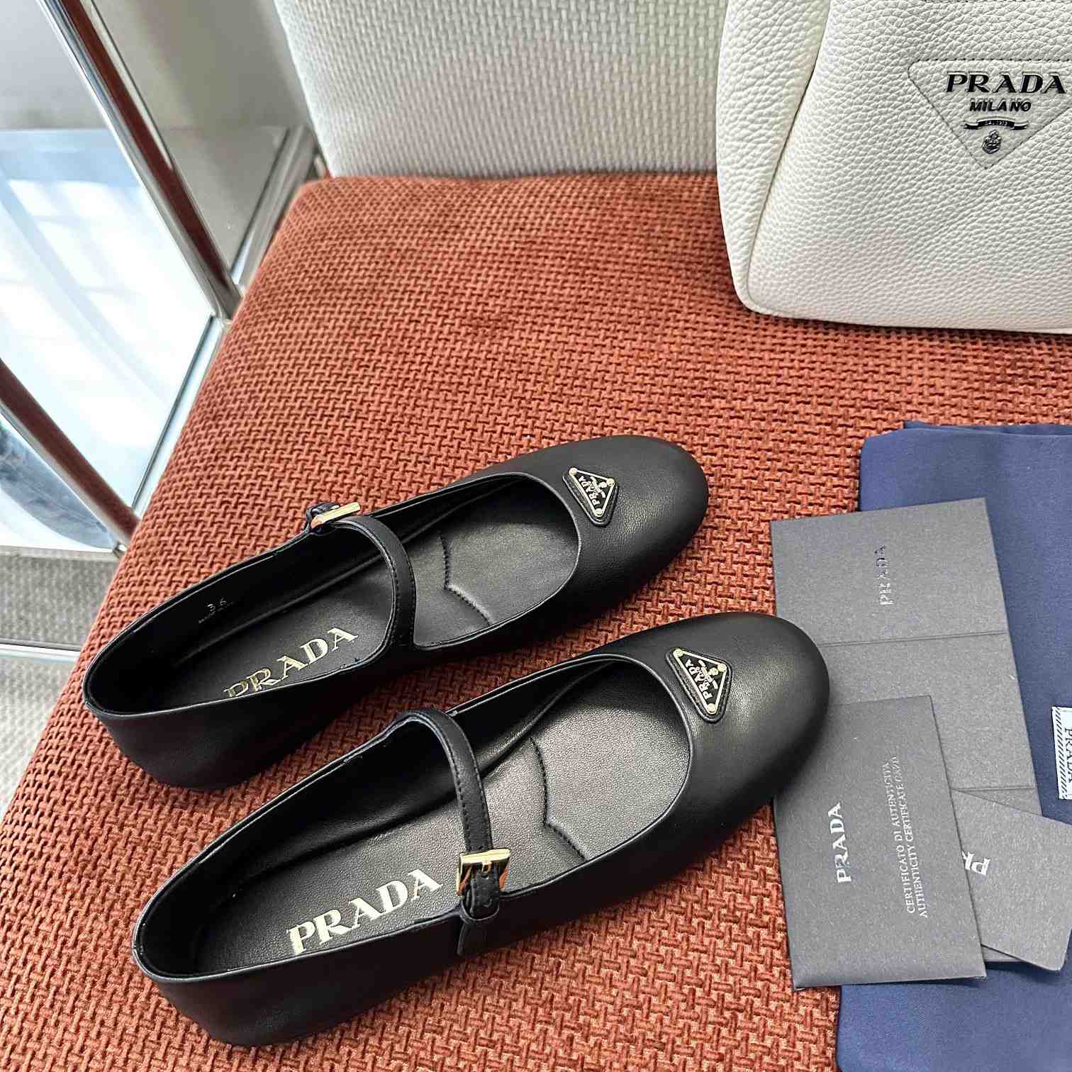 Prada Nappa Leather Ballerinas - DopestKickz