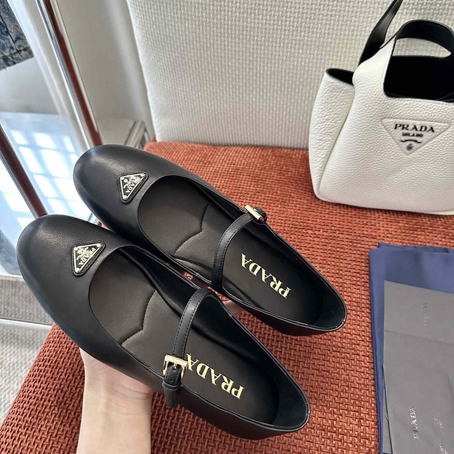 Prada Nappa Leather Ballerinas - DopestKickz