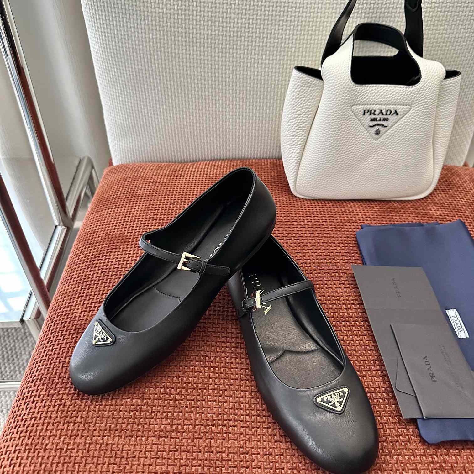 Prada Nappa Leather Ballerinas - DopestKickz