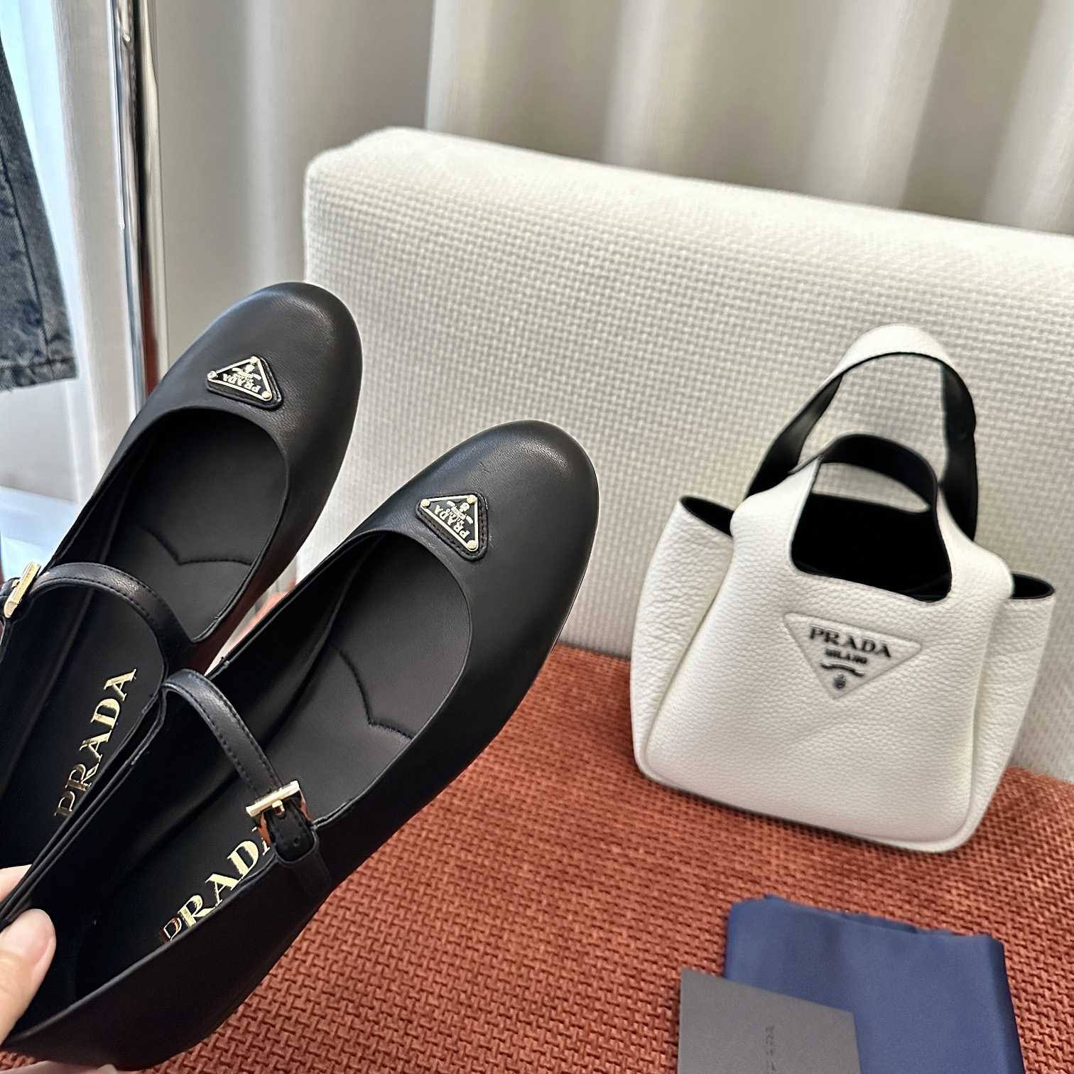 Prada Nappa Leather Ballerinas - DopestKickz