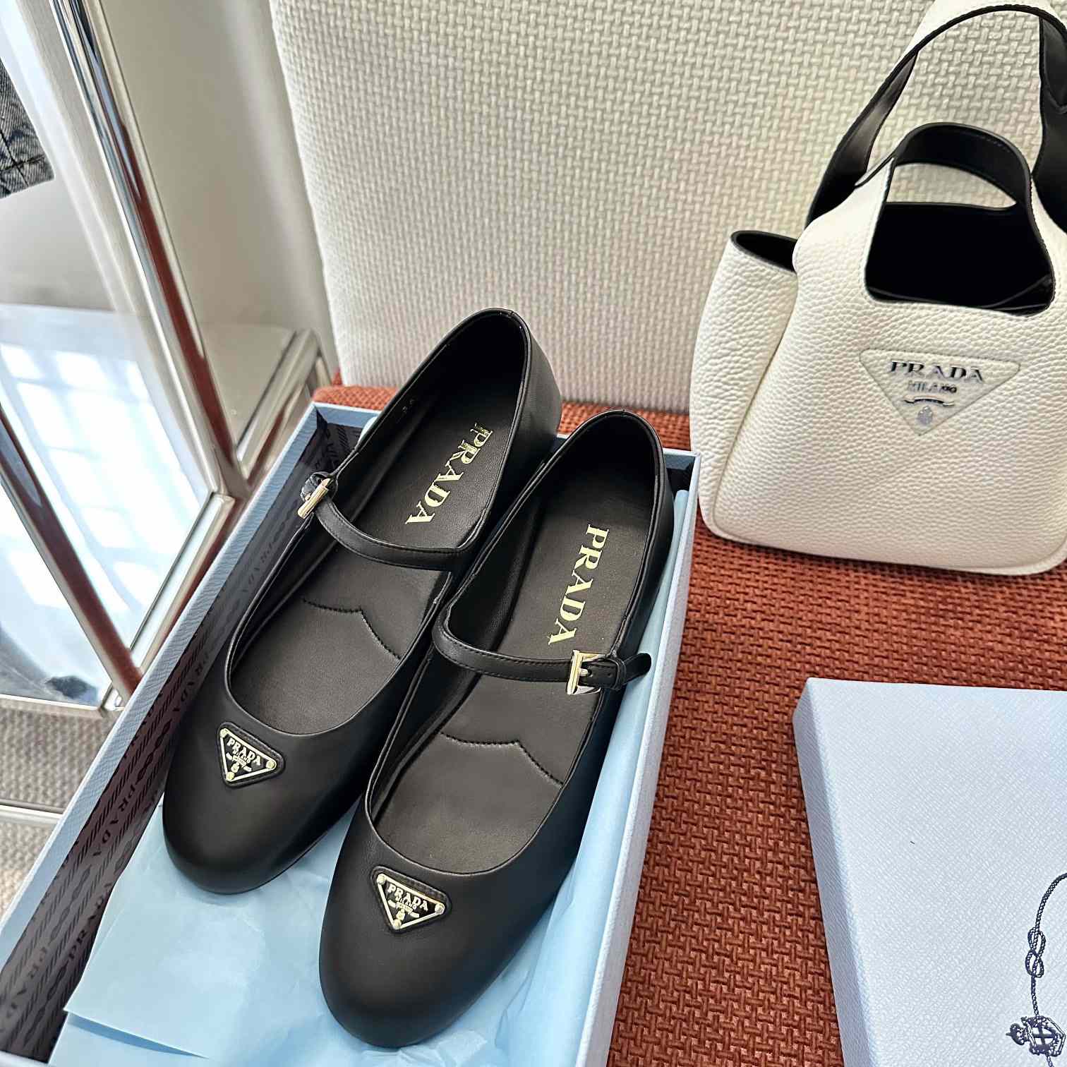 Prada Nappa Leather Ballerinas - DopestKickz