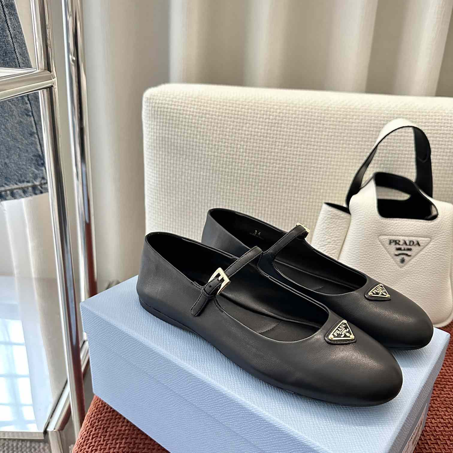 Prada Nappa Leather Ballerinas - DopestKickz