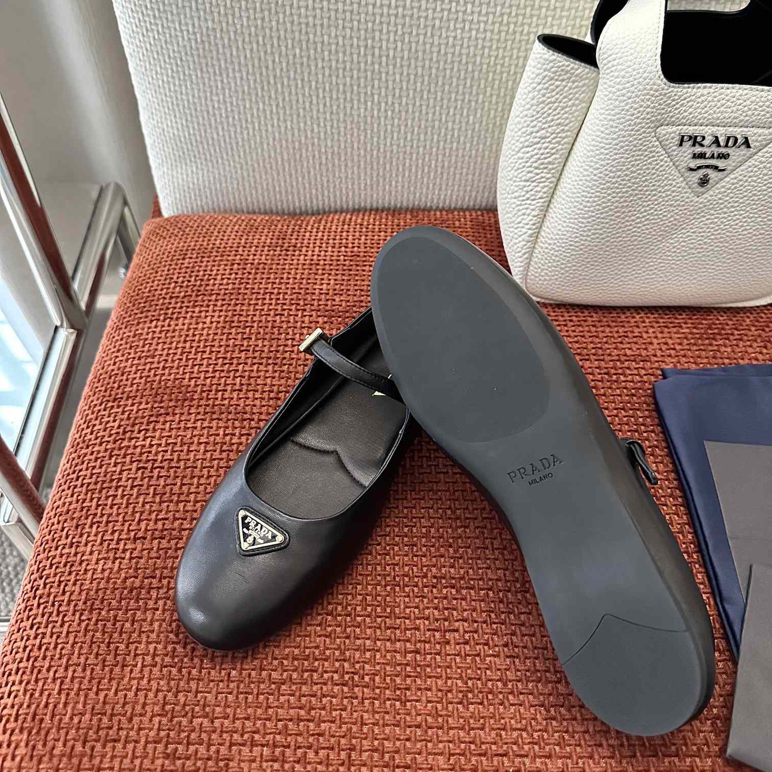 Prada Nappa Leather Ballerinas - DopestKickz