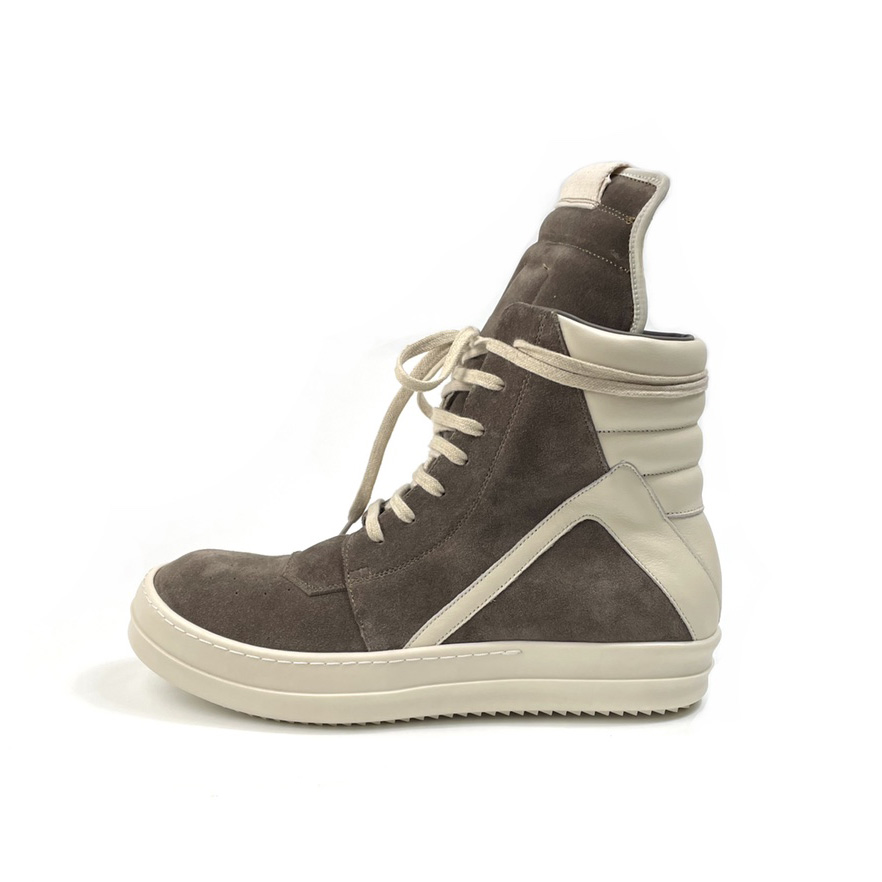 Rick Owens Geobasket Lace-up Suede High-top Trainers - DopestKickz