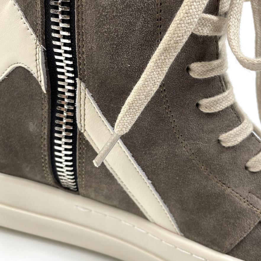 Rick Owens Geobasket Lace-up Suede High-top Trainers - DopestKickz
