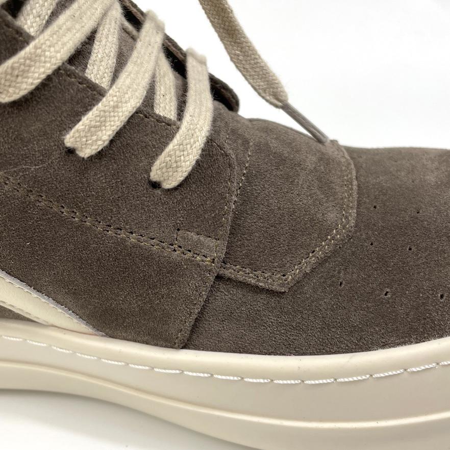 Rick Owens Geobasket Lace-up Suede High-top Trainers - DopestKickz
