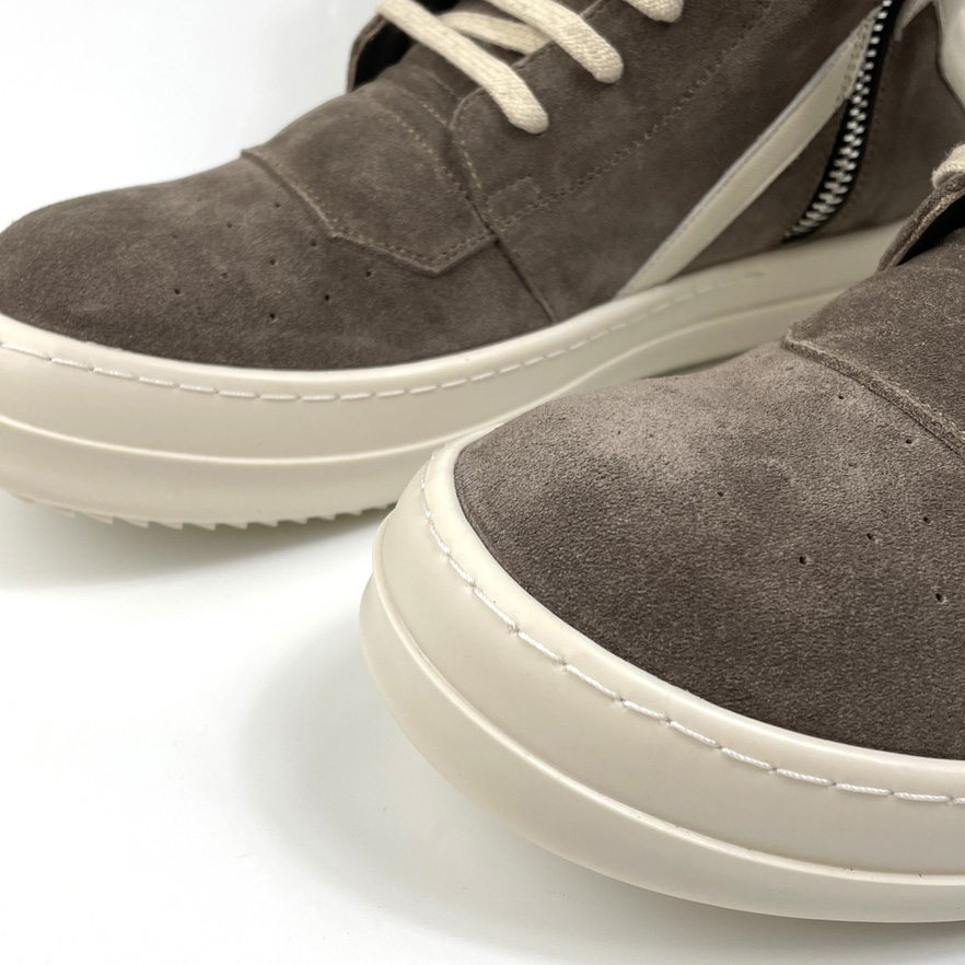 Rick Owens Geobasket Lace-up Suede High-top Trainers - DopestKickz
