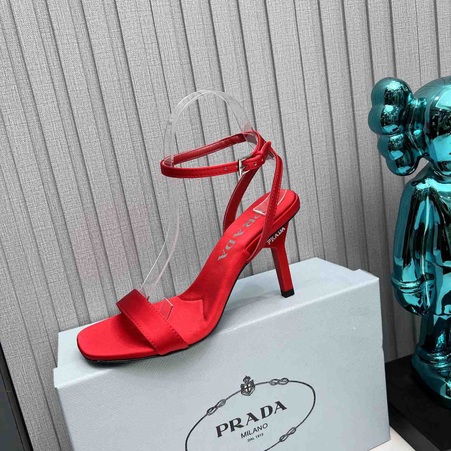 Prada 85mm Geometric-heel Satin Sandals - DopestKickz