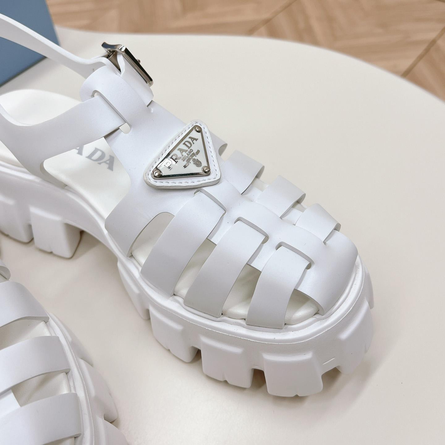 Prada Rubber Monolith Sandals - DopestKickz