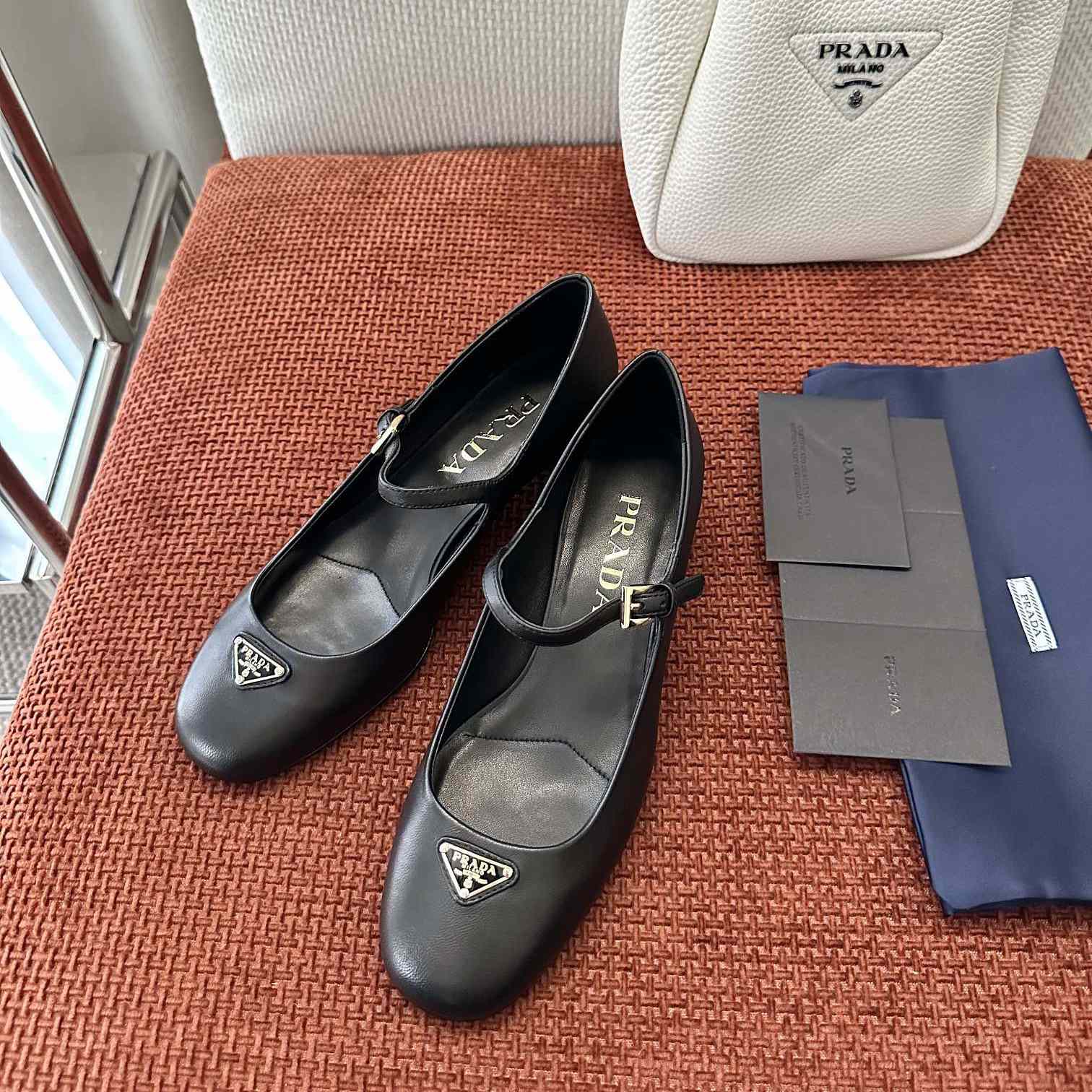 Prada Nappa Leather Mary Jane Pumps - DopestKickz