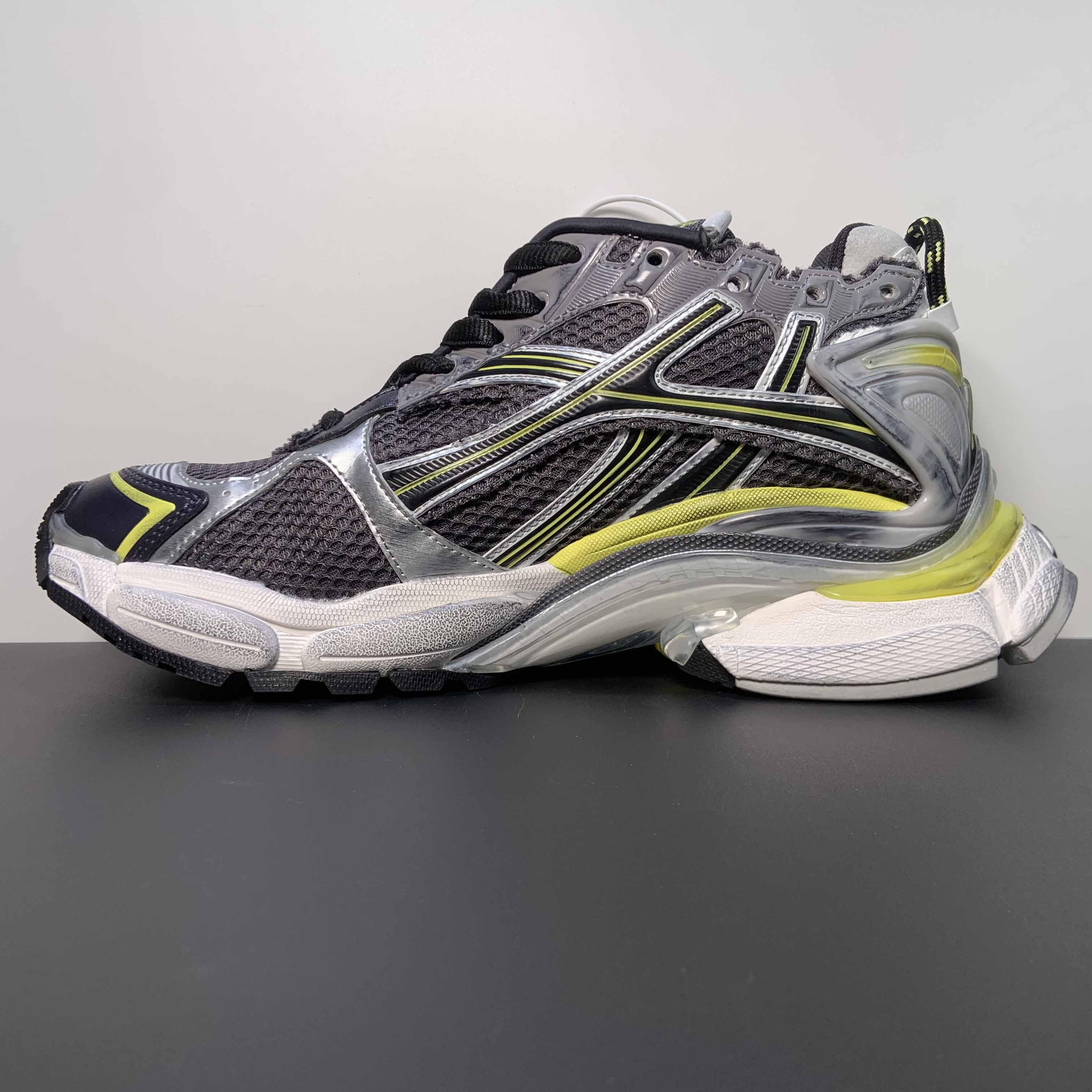 Balenciaga Runner Sneaker In Grey/Yellow And White - DopestKickz