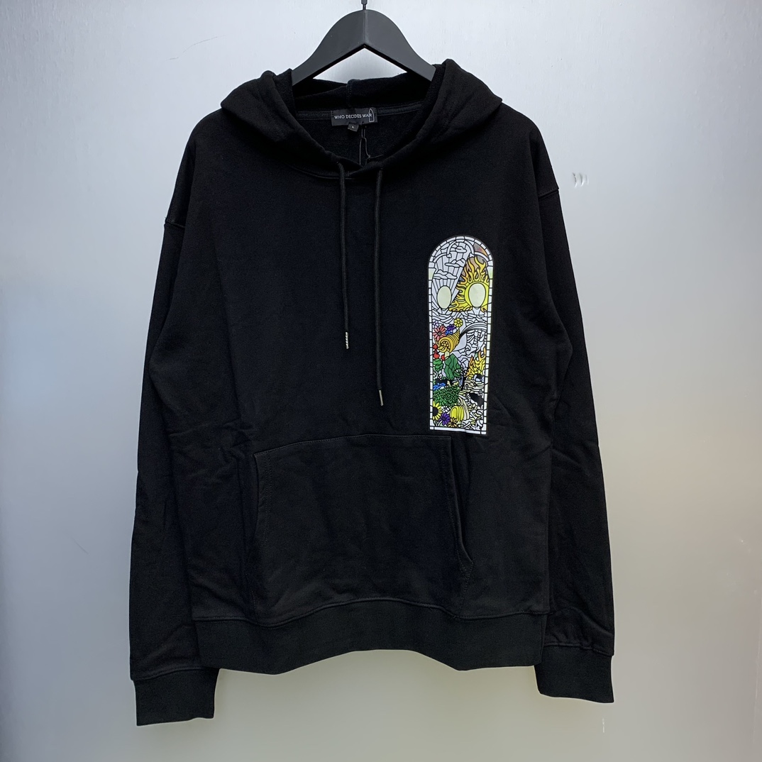Who Decides War Stained Glass Hoodie - DopestKickz