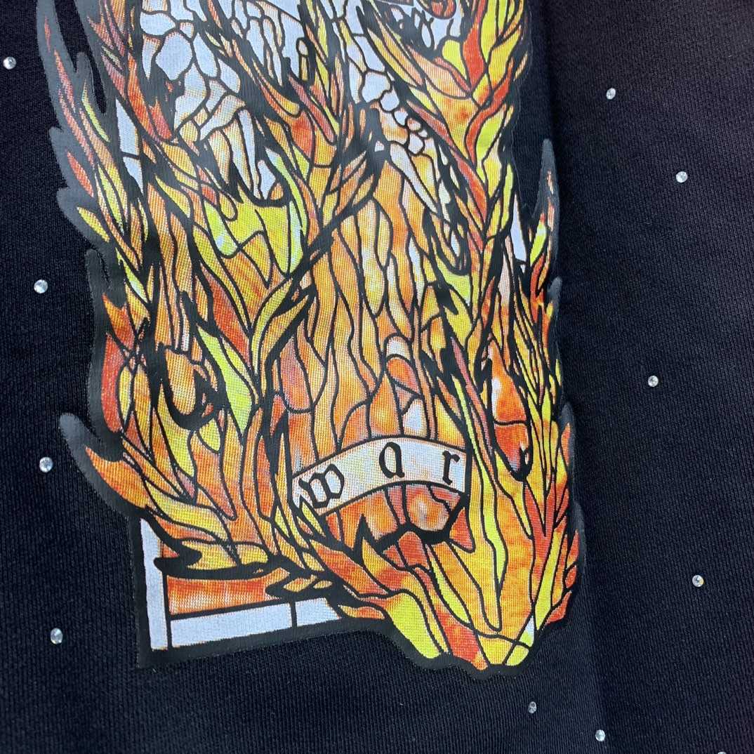 Who Decides War Flame Glass Hooded Sweatshirt - DopestKickz