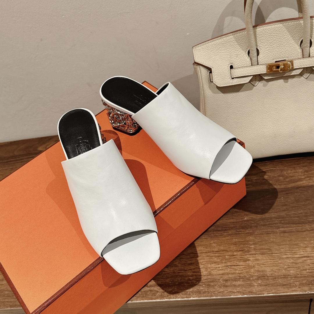 Hermes Glossy 60 Sandal - DopestKickz