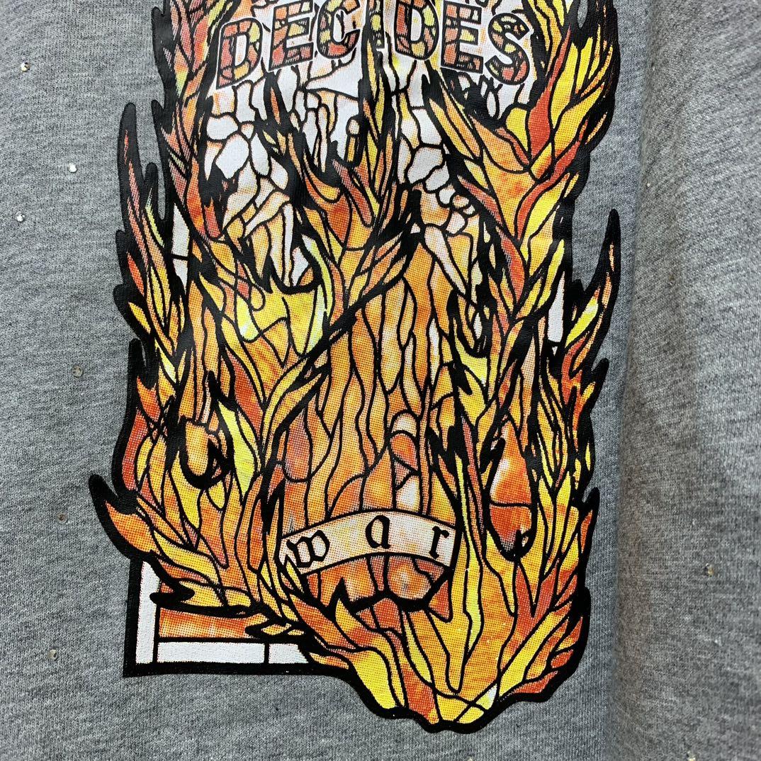 Who Decides War Flame Glass Hooded Sweatshirt - DopestKickz