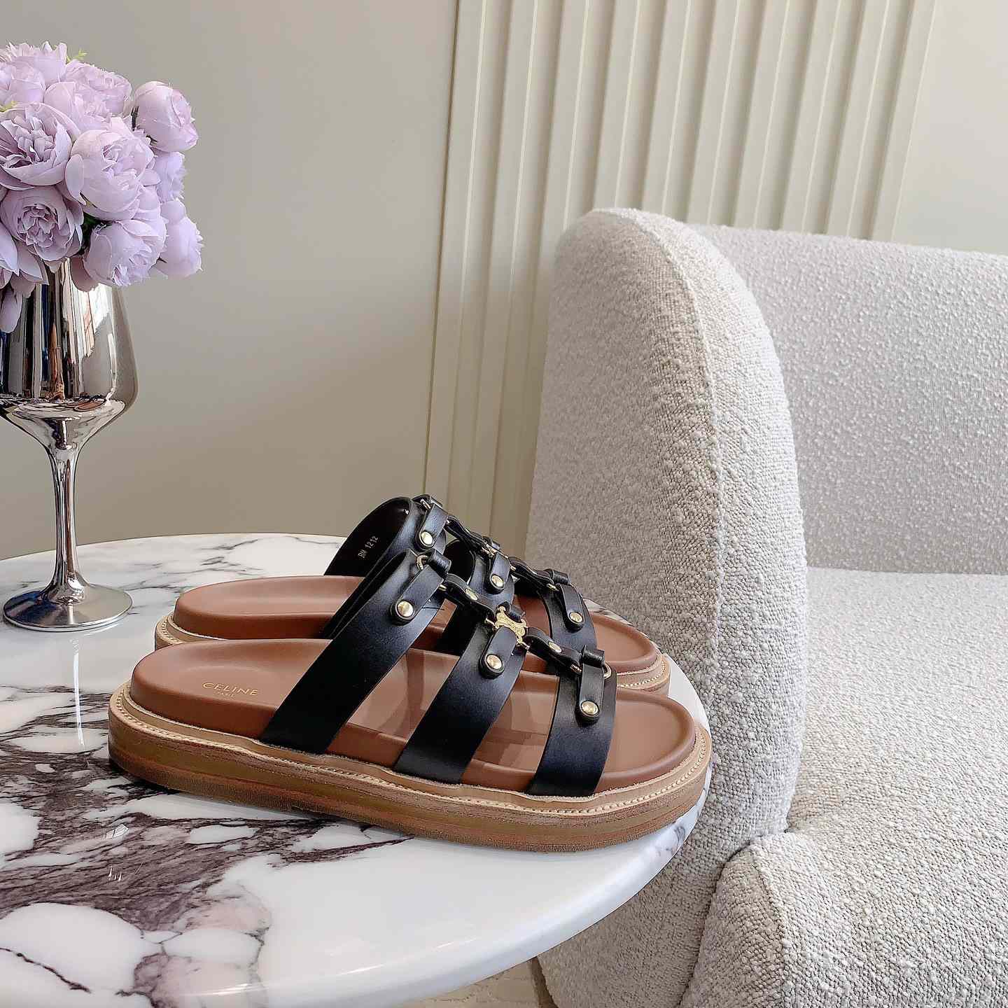 Celine Tippi Slide In Calfskin - DopestKickz