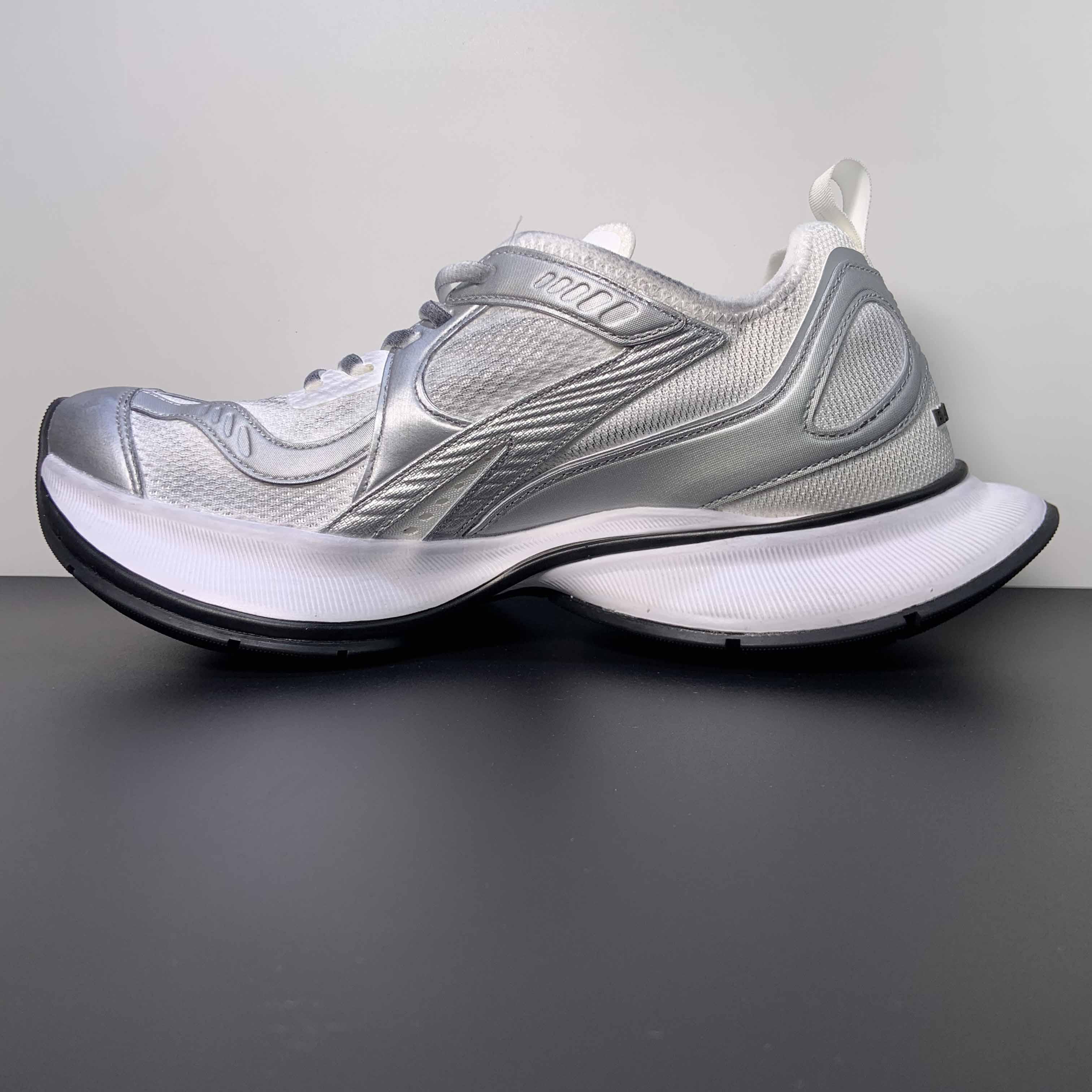 Balenciaga Circuit Sneaker In White And Silver  - DopestKickz