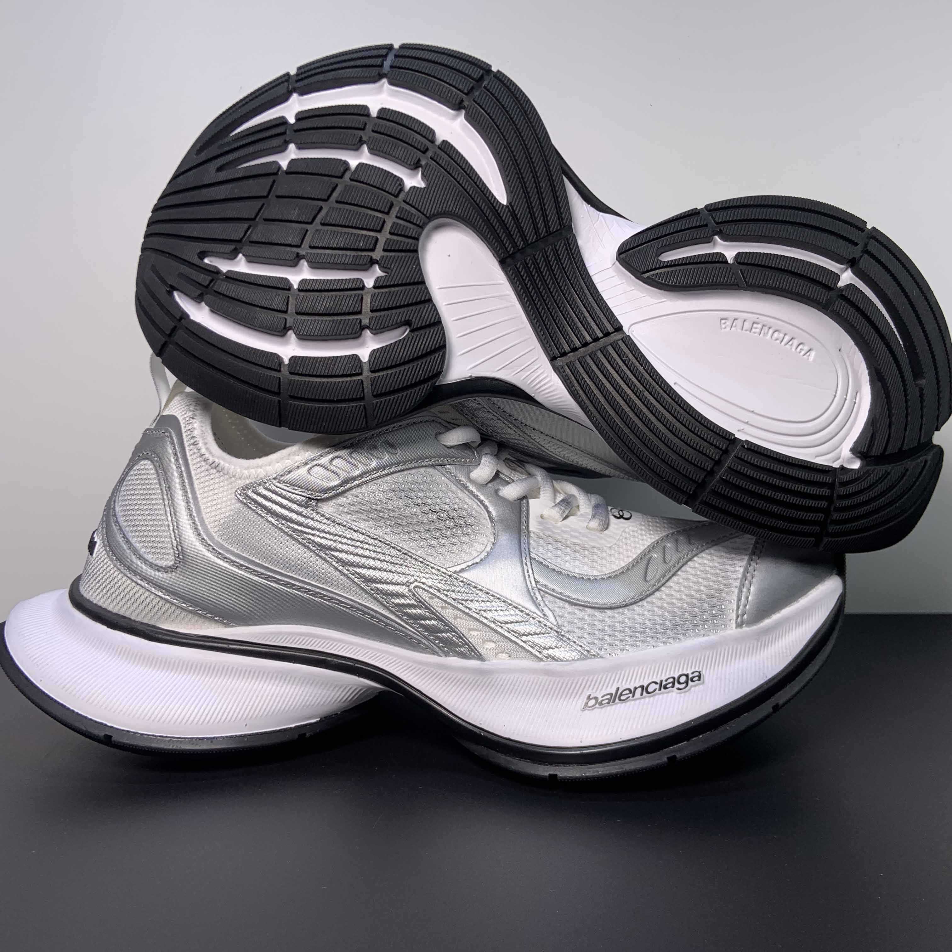 Balenciaga Circuit Sneaker In White And Silver  - DopestKickz