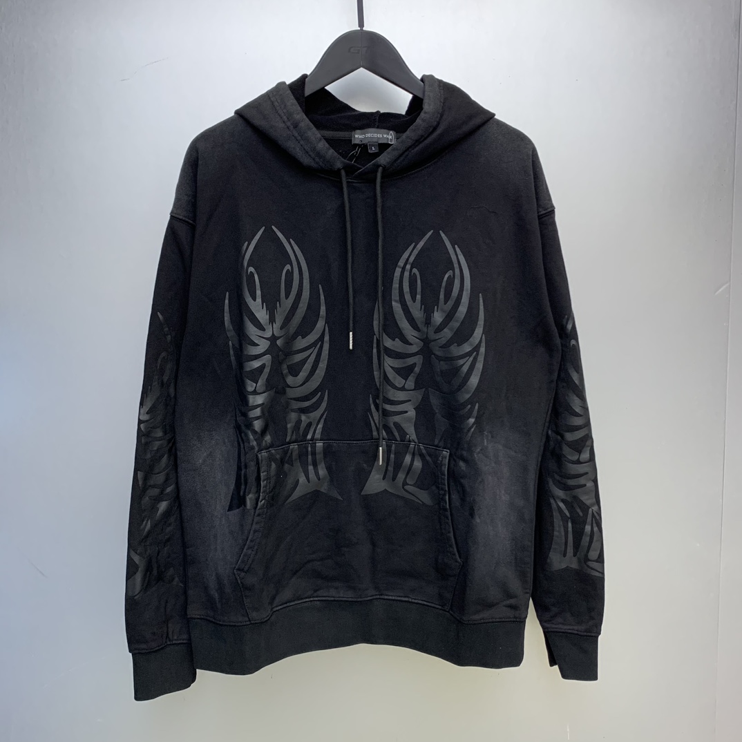 Who Decides War Black Winged Hoodie - DopestKickz