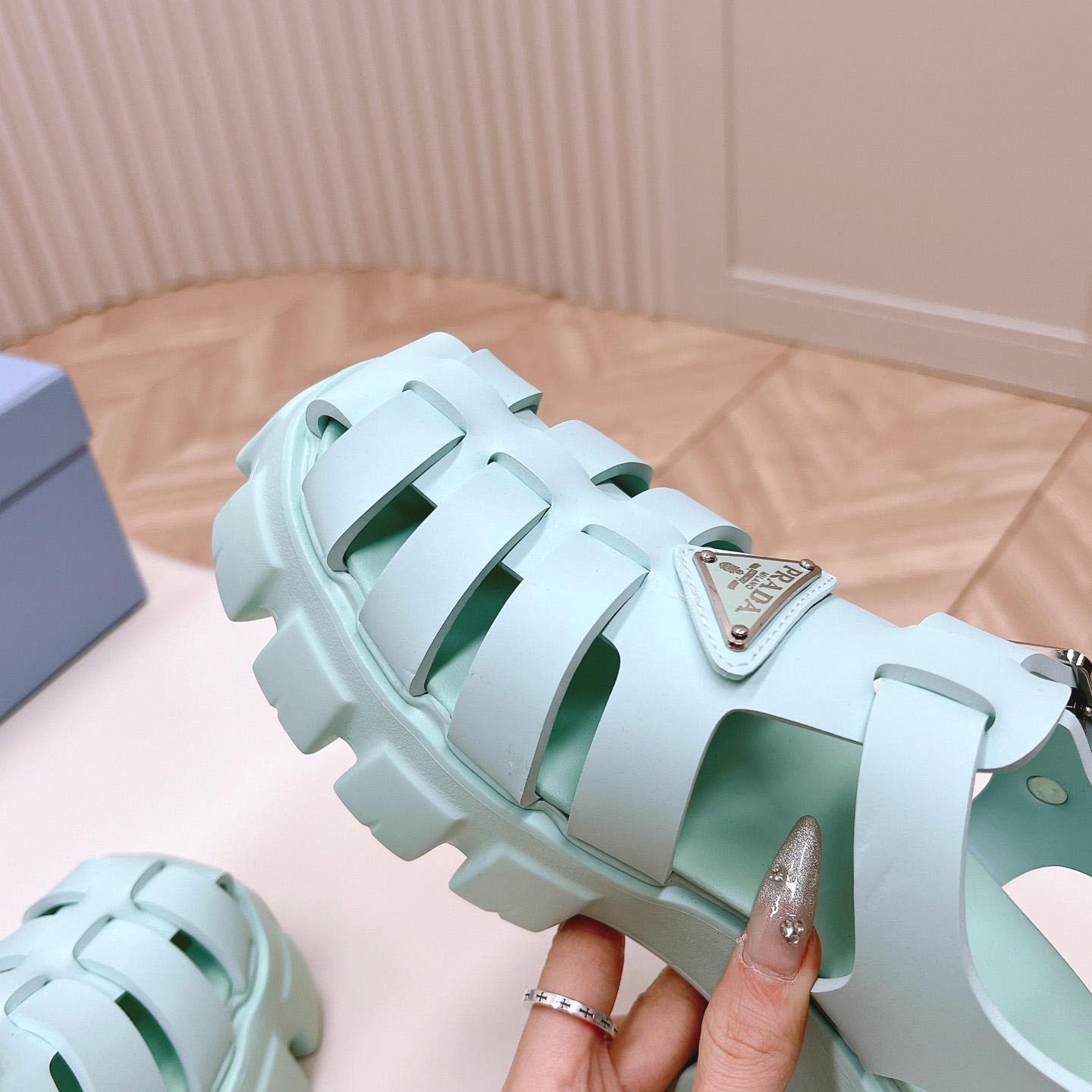 Prada Rubber Monolith Sandals - DopestKickz